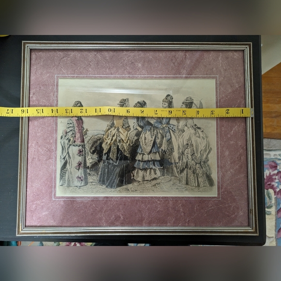 Vintage Framed Fashion Print - Picture 4 of 5